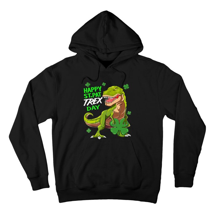 St Patricks Day Dinosaur Dino Saurus Irish Shamrock Boy Hoodie