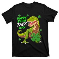 St Patricks Day Dinosaur Dino Saurus Irish Shamrock Boy T-Shirt