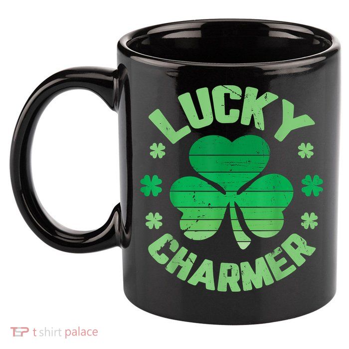 St Patrick's Day Lucky Chamber 11oz C Handle Ceramic Mug