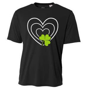 Saint Patrick's Day Green Heart Lucky Charmss Paddy's Day Cooling Performance Crew T-Shirt