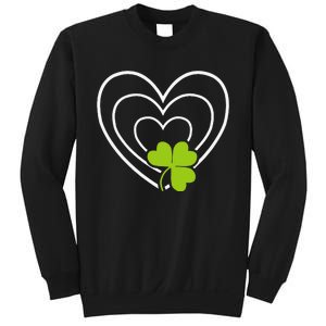 Saint Patrick's Day Green Heart Lucky Charmss Paddy's Day Sweatshirt