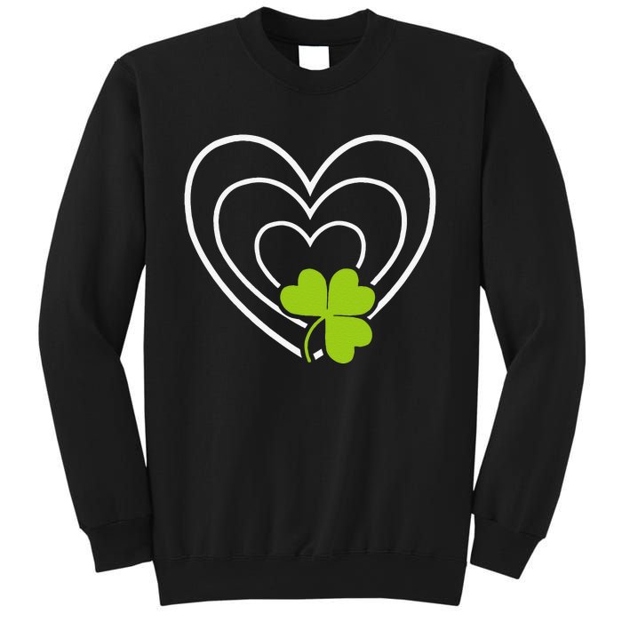 Saint Patrick's Day Green Heart Lucky Charmss Paddy's Day Sweatshirt