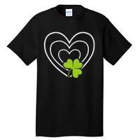 Saint Patrick's Day Green Heart Lucky Charmss Paddy's Day Tall T-Shirt