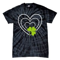 Saint Patrick's Day Green Heart Lucky Charmss Paddy's Day Tie-Dye T-Shirt