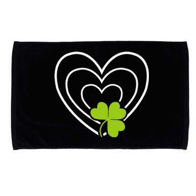 Saint Patrick's Day Green Heart Lucky Charmss Paddy's Day Microfiber Hand Towel