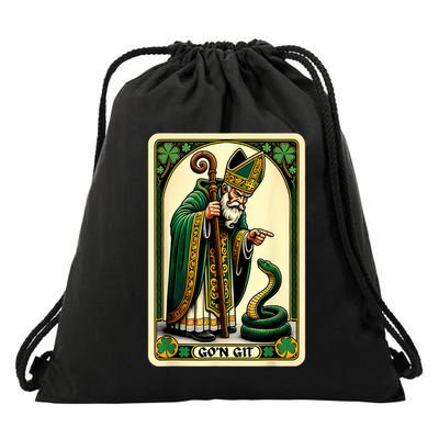 St Patricks Day Tarot Card GoN Git Funny St Patrick Drawstring Bag