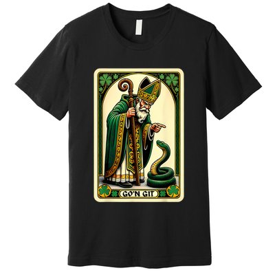 St Patricks Day Tarot Card GoN Git Funny St Patrick Premium T-Shirt