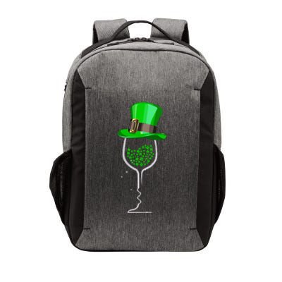 Saint Patricks Day Wine Glass Shamrocks Winevneck Vector Backpack