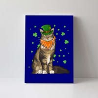 St Patricks Day Maine Coon Cat Shamrock Gift Canvas