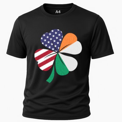 St Patricks Day Irish American Flag Shamrock Patriotic Gift Funny Gift Performance Shirt