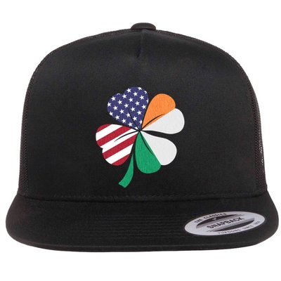 St Patricks Day Irish American Flag Shamrock Patriotic Gift Funny Gift Flatbill Hat