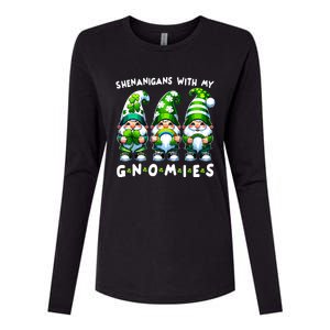 St Patricks Day Shenanigans With My Gnomies Womens Cotton Relaxed Long Sleeve T-Shirt