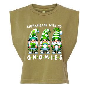 St Patricks Day Shenanigans With My Gnomies Garment-Dyed Women's Muscle Tee