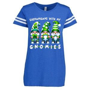 St Patricks Day Shenanigans With My Gnomies Enza Ladies Jersey Football T-Shirt