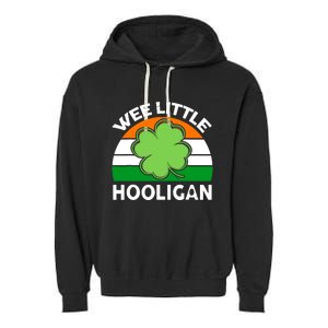 St Patricks Day Shirts Wee Little Hooligan Funny Garment-Dyed Fleece Hoodie