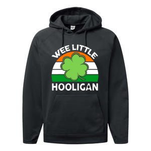 St Patricks Day Shirts Wee Little Hooligan Funny Performance Fleece Hoodie