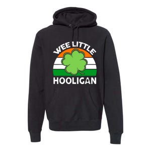 St Patricks Day Shirts Wee Little Hooligan Funny Premium Hoodie