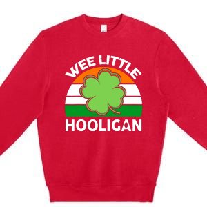 St Patricks Day Shirts Wee Little Hooligan Funny Premium Crewneck Sweatshirt