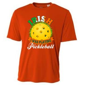 St Patricks Day Irish I Was Playing Pickleball Cooling Performance Crew T-Shirt