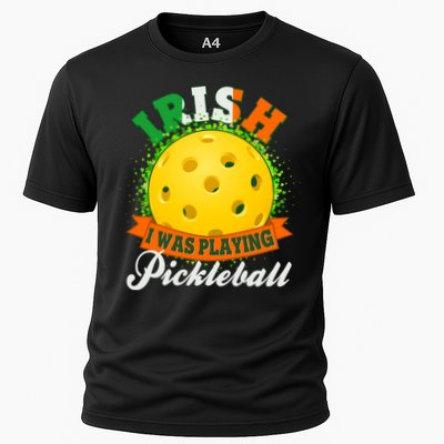 St Patricks Day Irish I Was Playing Pickleball Performance Shirt
