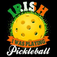 St Patricks Day Irish I Was Playing Pickleball 16 in Basic Backpack