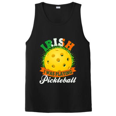 St Patricks Day Irish I Was Playing Pickleball PosiCharge Competitor Tank