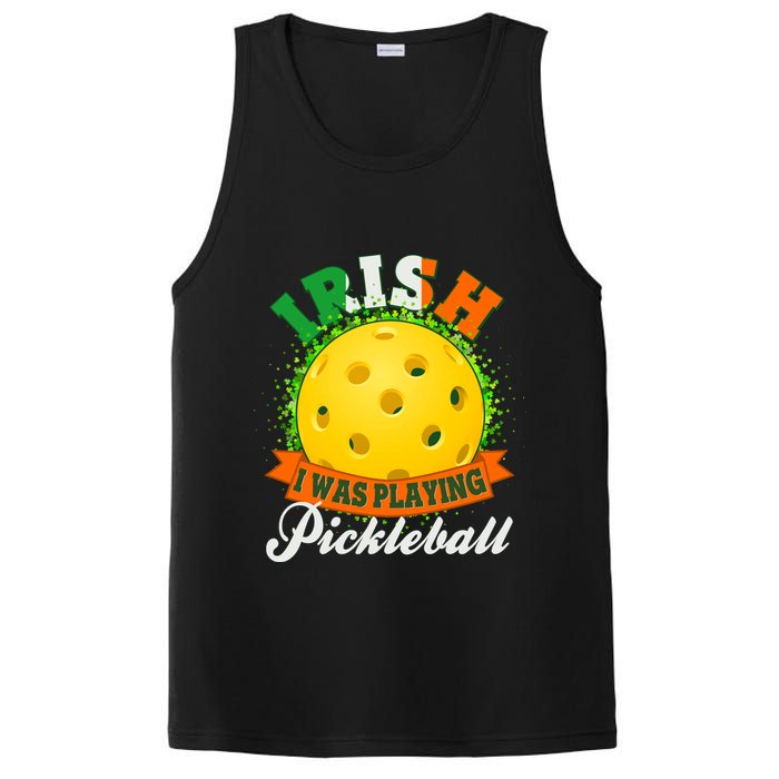 St Patricks Day Irish I Was Playing Pickleball PosiCharge Competitor Tank