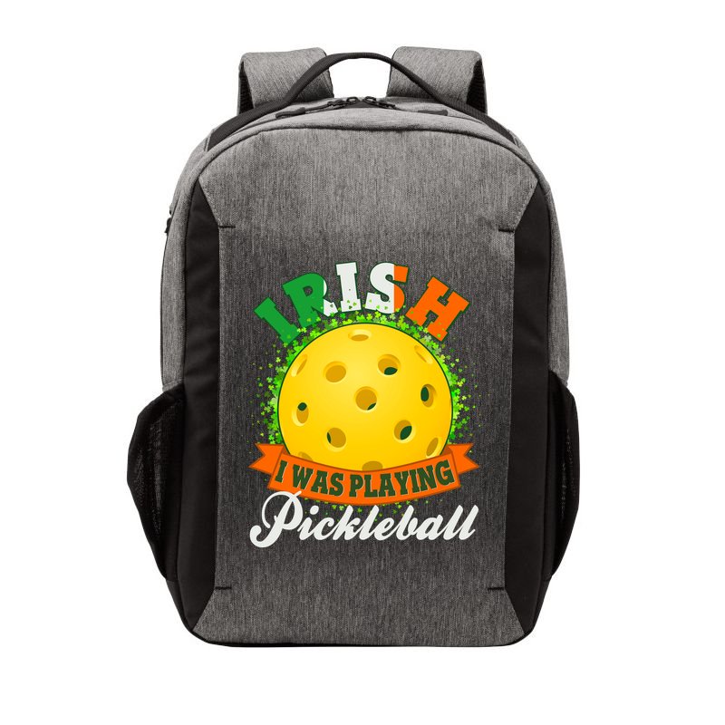 St Patricks Day Irish I Was Playing Pickleball Vector Backpack