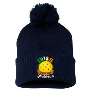 St Patricks Day Irish I Was Playing Pickleball Pom Pom 12in Knit Beanie