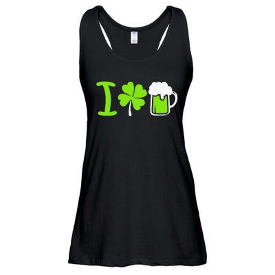 Saint Patrick's Day I Love Beer Ladies Essential Flowy Tank