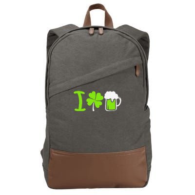 Saint Patrick's Day I Love Beer Cotton Canvas Backpack