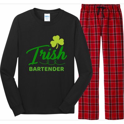 St Patrick's Day Irish Bartender Shamrock Great Gift Long Sleeve Pajama Set