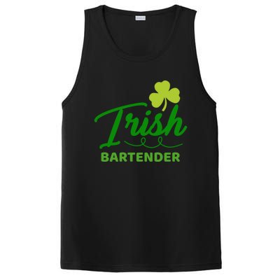 St Patrick's Day Irish Bartender Shamrock Great Gift PosiCharge Competitor Tank