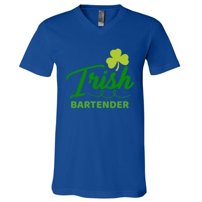 St Patrick's Day Irish Bartender Shamrock Great Gift V-Neck T-Shirt