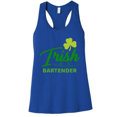 St Patrick's Day Irish Bartender Shamrock Great Gift Women's Racerback Tank