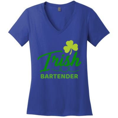 St Patrick's Day Irish Bartender Shamrock Great Gift Women's V-Neck T-Shirt