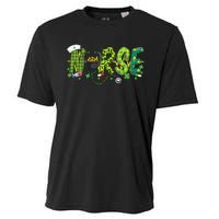 St Patricks Day Nurse Shamrock Medical Nursing Lucky RN Cooling Performance Crew T-Shirt