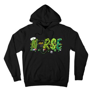 St Patricks Day Nurse Shamrock Medical Nursing Lucky RN Hoodie