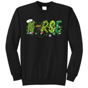 St Patricks Day Nurse Shamrock Medical Nursing Lucky RN Sweatshirt