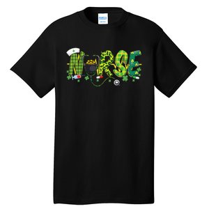 St Patricks Day Nurse Shamrock Medical Nursing Lucky RN Tall T-Shirt