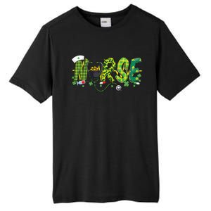 St Patricks Day Nurse Shamrock Medical Nursing Lucky RN Tall Fusion ChromaSoft Performance T-Shirt