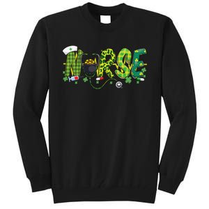 St Patricks Day Nurse Shamrock Medical Nursing Lucky RN Tall Sweatshirt