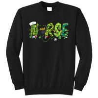 St Patricks Day Nurse Shamrock Medical Nursing Lucky RN Tall Sweatshirt