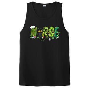 St Patricks Day Nurse Shamrock Medical Nursing Lucky RN PosiCharge Competitor Tank