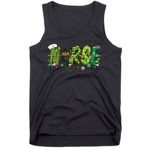 St Patricks Day Nurse Shamrock Medical Nursing Lucky RN Tank Top