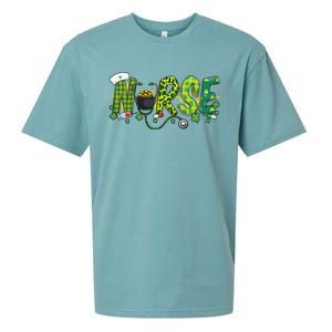 St Patricks Day Nurse Shamrock Medical Nursing Lucky RN Sueded Cloud Jersey T-Shirt