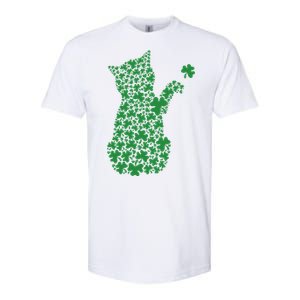 Saint Patrick's Day Cat Shamrock Kitten Lover Softstyle CVC T-Shirt