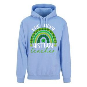 Saint Patricks Day Teacher One Lucky History Teacher Rainbow Gift Unisex Surf Hoodie