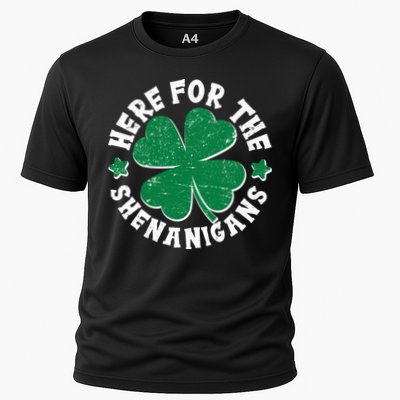 St Patricks Day Here For The Shenanigans Lucky Shamrock Clover Performance Shirt