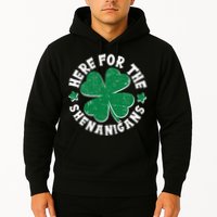 St Patricks Day Here For The Shenanigans Lucky Shamrock Clover Hoodie